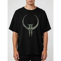 Men'S Quake II Retro Gaming T-Shirt - Short Sleeve Tee with Iconic Logo & Digital Print, Vintage Gamer Shirt for Casual Wear & Gaming Events S juoda