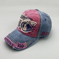 European And American Hip Hop Shark Embroidery Men'S And Women'S Baseball Caps Cotton Kpop Personality Versatile Sports Breathable Sun Hat 56-60cm raudona