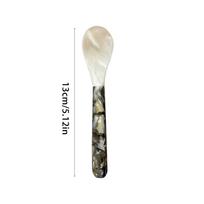 Set of 5 Caviar Spoons Shell Spoon Mother of Pearl Caviar Spoons Round Handle for Caviar Egg Ice Cream Coffee Restaurant Service