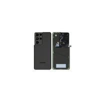Spare part - SAMSUNG - Galaxy S21 Ultra 5G (G998) - Battery cover / rear glass - Phantom Black - Premium juoda