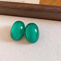 Summer finishing touch~ Silver needle resin oval stud earrings simple fashion style earrings design sense niche temperament earrings