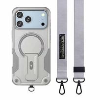Magnetic Shockproof Case for iPhone Air/17/16e/16/15/14/13/12/11/16 Plus Pro Max with Stand, Rugged Heavy Duty Kickstand Cover For iPhone 11 pilka spalva