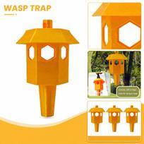 4pc Wasp Trap Set Outdoor Insect Catcher Durable Plastic Construction Easy Installation Hexagonal Design for Garden Patio Yard Use One Size