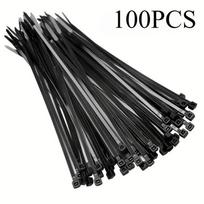 100pcs 40cm Black Nylon Cable Ties - Self-Locking, Multi-Purpose Wire Organizers for Home, Office, Garden Fences 100pcs juoda