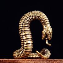 S-1 Pc Brass Copper Snake Desk Decorations Home Decor Ornaments Creative Animal Statue Crafts Vintage Miniatures Figurines