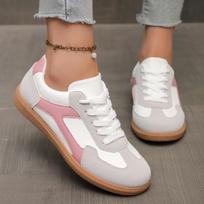 Women's  Dexun Shoes Retro Colour-Block Flat Casual Trainers 36