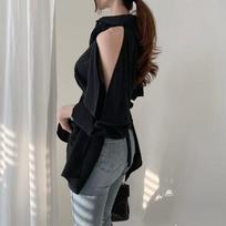 Neploe Women Blouse Lady Hollow Out Turn Down Collar Fashion Shirts Blusa Off Shoulder Spring Summer Solid Tops One Size juoda