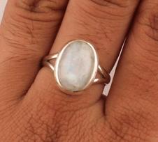 Solid 925 Sterling Silver Moonstone Gemstone Handmade Designer Birthstone Handmade Designer Boho Ring Statement Jewelry 6