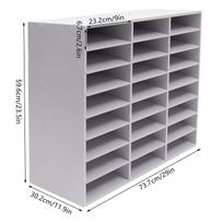 24-slot mail organizer, paper sorting rack, suitable for classroom cubbyholes, office, home, and school use (white) balta