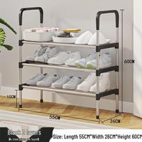 Space-Saving Multi-Layer Shoe Rack with Steel Tubes - Dustproof, Economical Storage for Dorms and Homes Without zipper