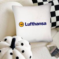 D-Deutsche L-Lufthansa Pagalvės užvalkalas Madingas kvadratinis pagalvės užvalkalas Miegamojo Sofos kambario Ins Dekoras Laisvalaikis 16x16Inch
