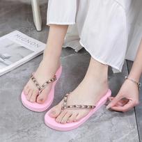 Women's Soft Sole Non-Slip Flip-Flops: Comfortable EVA Flat Sandals 41 juoda