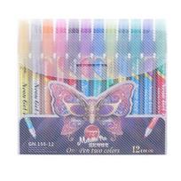 Glitter Markers 12 18 Colors Metallic Art Painting Calligraphy Lettering Writing for Card Making Photo Album Kit