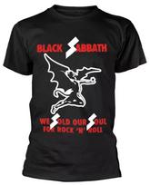 Black Sabbath Pardavėme Sielą T marškinėliai Vyriški Roko ir Rolo Muzika Klasikinė T marškinėlė Juoda 4XL