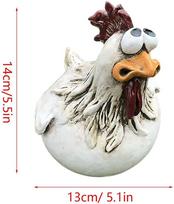 1PC Pastoral Chicken Ornament Ornament Design Fence Courtyard Creative Ornament Garden Fairy Tale Life Big-eyed Chicken