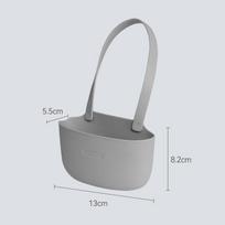 Silicone Sink Holder Sponge Bag Drain Water Basket Storage Drying Rack Bathroom Soap Dish Storage Hanging Bag Kitchen Accessorie pilka spalva