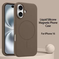 Original Liquid Silicone Magnetic Case For iPhone 15 16 Plus 14 11 12 13 16 Pro Max Magsafe Wireless Charge Protector Soft Cover For iPhone 16