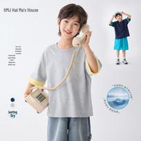 Boys' Casual Short Sleeve T-Shirt 175 viržių pilka spalva