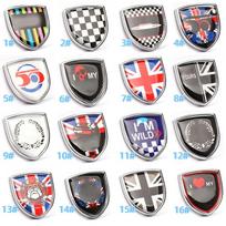 Mini metalinis skydas 3D lipdukas Automobilio lipdukai Kėbulo dangtelis Ženklelis Emblema Auto priedai 1#