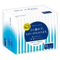 Elleair Pocket Tissues Plus Water 14 tissues x 14 pulp (+Water) packs, 100%