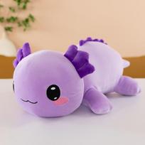 Meksikietiško stiliaus aksolotlio pliušinis žaislas 4 spalvų. Puiki gimtadienio dovana ir vakarėlio smulkmena. 40cm violetinė