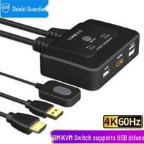 SDWS 2-Port KVM Switch with USB Peripheral Sharing