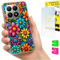 Etui Do Xiaomi 15T Obudowa Foto Case Plecki Grafika Kwiaty + Szkło 9H