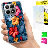 Etui Do Xiaomi 15T Obudowa Foto Case Plecki Grafika Kwiaty + Szkło 9H