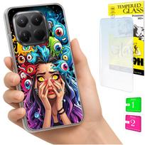 Etui Do Xiaomi 15T Pro Obudowa Foto Case Plecki Grafika Oczy + Szkło 9H