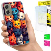 Etui Do Motorola Moto G06 / G06 Power Obudowa Case Plecki Kotki + Szkło