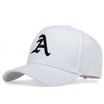 Trucker Sports Hat Style Street Urban Hop Hip Adjustable Cotton Snapback Stitching Embroidered A Lettering Alphabet Cap Baseball Men Summer Caps Sun white