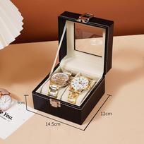 Watch Box Watch Organizer With Lock Removable Pillows Synthetic Leather Storage Case For Men Travel Gifts A1