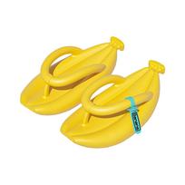 Pripučiamas banano formos baseino čiužinys su integruota rankena. Lengvas, patvarios medžiagos. Skirtas lauko vandens pramogoms ir paplūdimiui. 44 geltona