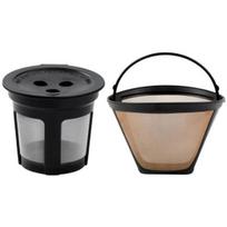 Kavos filtro puodelis su atverčiamu dizainu, daugkartinio naudojimo maistiniu nuimamu smulkia tinkleliu kavos filtru, skirtu Ninja Dual Brew Pro