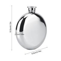2 Piece Mirror Finish Alcohol Bottle Stainless Steel Hip Flask Portable Whiskey Flask  Male Gifts