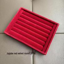Hengjing Velvet Jewelry Box: Handmade Tray for Rings, Earrings, and Necklaces Display and Storage