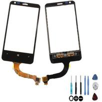 Vitre tactile - NOKIA - Lumia 620 - Noir - Assemblée sur châssis - Pièce de remplacement