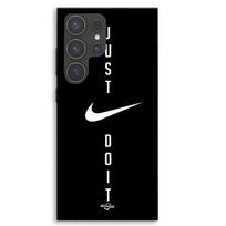 Case For Samsung Galaxy S23 Ultra Nike logo Just do it black background Maniacase juoda