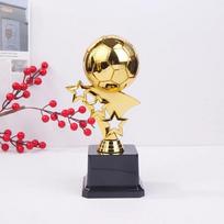 Plastic Golden Ball Awards Trophy Model Soccer Competition Winner Award Trophy Toy Craft Souvenirs Excellent Player Award Smal