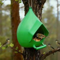 Bird Feeder Hanging Outdoor Plastic Waterdrop Shape Bird Feeder For Garden Yard Patio Decoration žalia