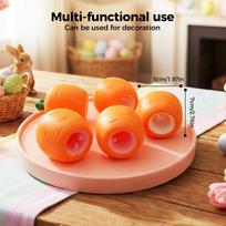 2Pcs Easter Carrot Bunny Sensory Squeeze Toys Fun Holiday Fidget Props for Home Classroom Dorm Travel Car Decoration