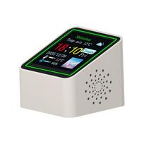 Weather Clock Smart Temp And Humidity Sensor Desk Small Digital Indoor Weather Station For Home For Bedside Kitchen Bathroom balta
