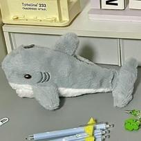 Cartoon Pencil Case Whale/Shark/Dolphin Doll Portable Pen Bag Marine Animal Series Stationery Storage Bag Students
