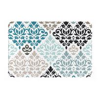 Scroll Damask Pattern Teals Browns White Anti-slip Doormat Floor Mat  Carpet Rug for Kitchen Entrance Home Balcony Footpad Mat 1p40x60x1cm