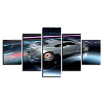 Technologijos Koncepcija Sportinis Automobilis Modernus Drobė HD Spaudiniai Plakatai Namų Dekoras Sienos Menas Paveikslai 5 Vnt Menas Tapyba Be Rėmo 20x35cm*2  20x45cm*2  20x55cm*1 No Frame