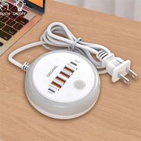 50W kelių prievadų USB C lizdas Type C greito įkrovimo sieninis įkroviklis USB adapteris iPhone12 13 14 15 16 Greitas telefono įkroviklis US balta