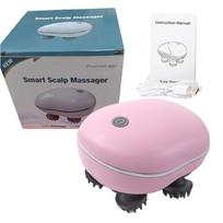 Electric Scalp Massager with Red Light Therapy Relieves Stress Tension and Fatigue for Full Body Relaxation rožinė