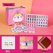 Brangdy 30mm Pink Portable Mini Mahjong Set