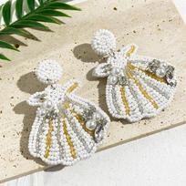AENSOA Bohemian Starfish Lobster Conch Seed Bead Drop Earrings for Women Handmade Ocean Animal Earrings Summer Beach Jewelry
