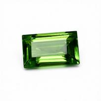 Natural Green Peridot 10.15ct Baguette Cut Certified Loose Gemstone 16.6 mm approx žalia